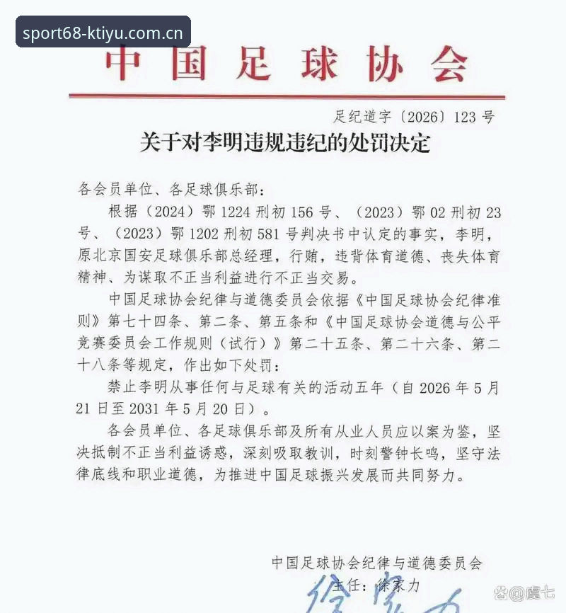 K体育在线投注 第三批禁足名单详解:中国足协重拳整治足球乱象